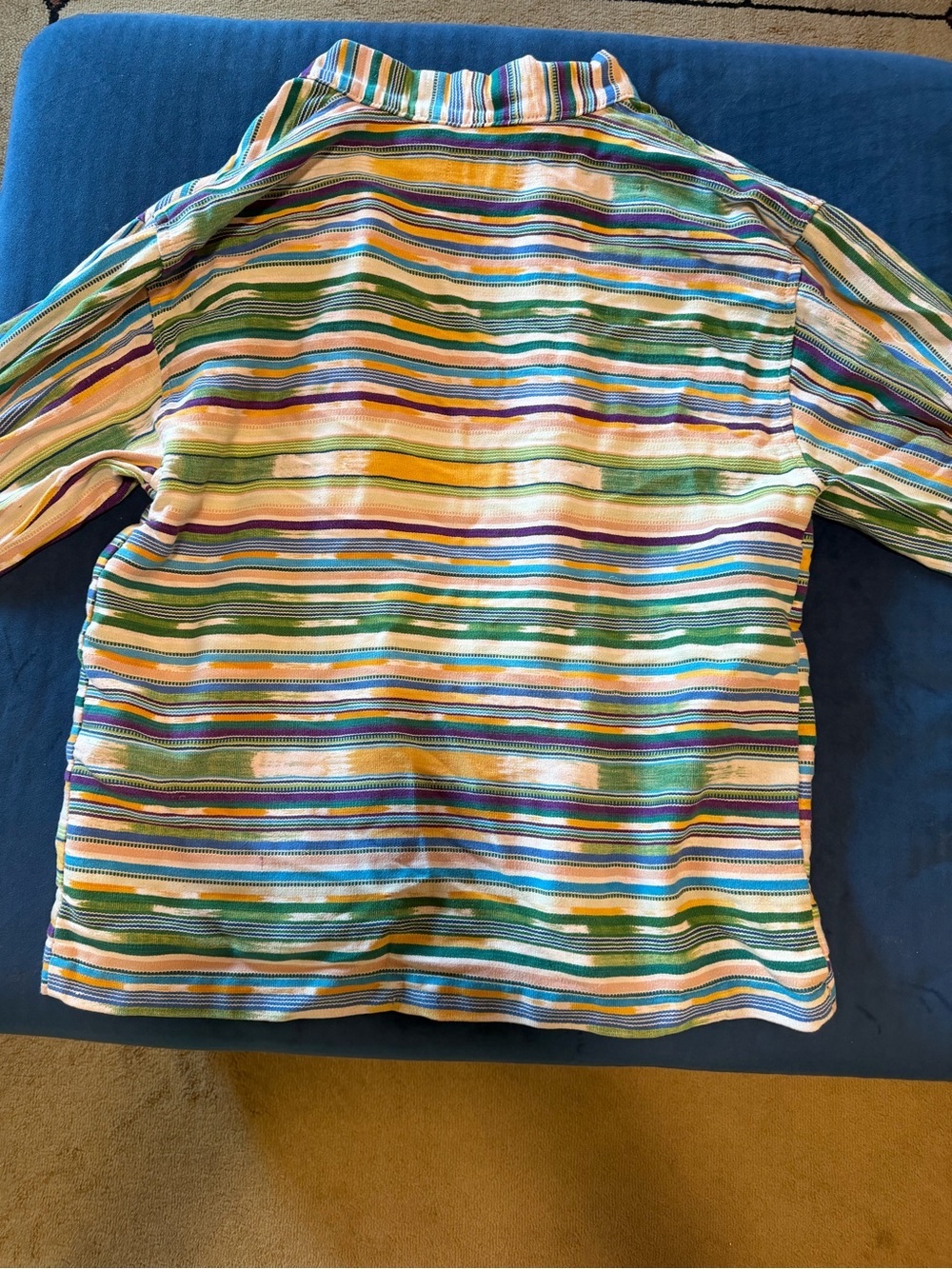 Striped Open-Front Sweater Jacket - Multi - Picture 4 of 4